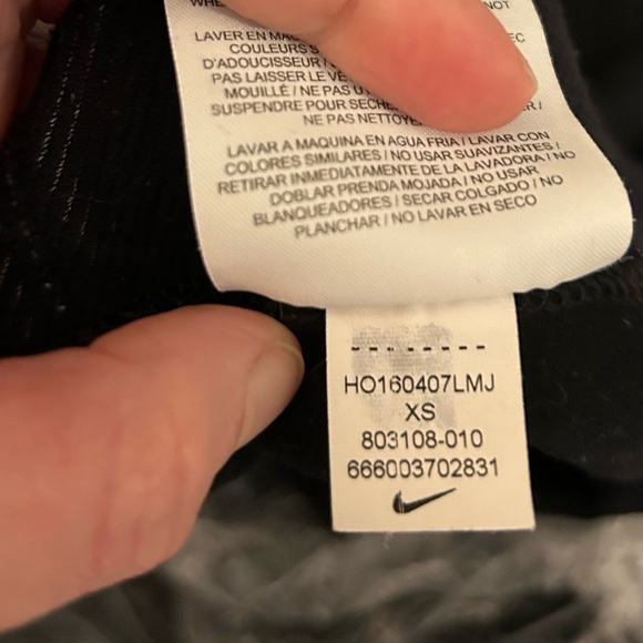 Nike Pro Warm Fleece Just Do it Logo Leggings Running Dri fit Black Second layer - Picture 13 of 15